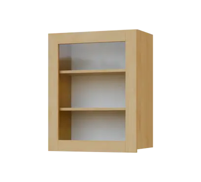 SIH - 6S horní skříňka, 1-dveřová, prosklená, levá, 750x600x300, javor horský