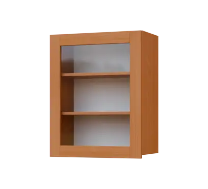 SIH - 6S horní skříňka, 1-dveřová, prosklená, levá, 750x600x300, buk royal