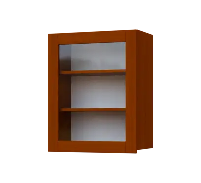 SIH - 6S horní skříňka, 1-dveřová, prosklená, levá, 750x600x300, třešeň šumavská