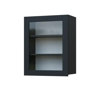 SIH - 6S horní skříňka, 1-dveřová, prosklená, levá, 750x600x300, antracit