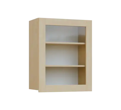 SIH - 6S horní skříňka, 1-dveřová, prosklená, pravá, 750x600x300, bříza světlá