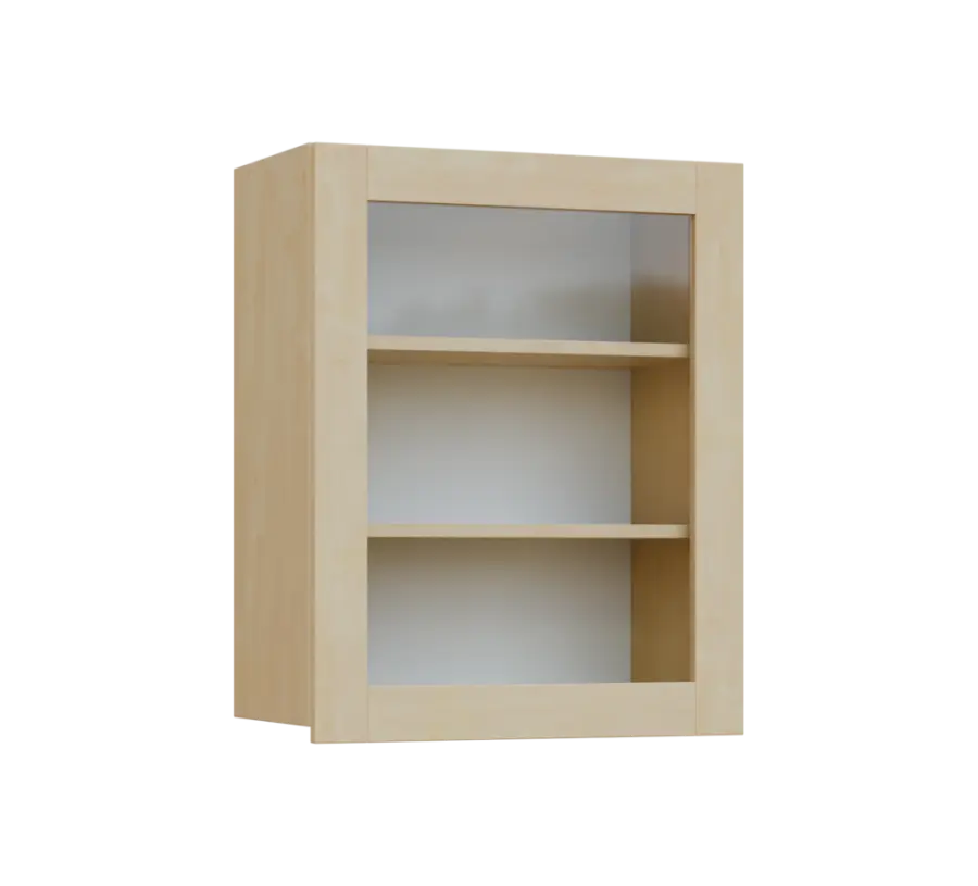 SIH - 6S horní skříňka, 1-dveřová, prosklená, pravá, 750x600x300, bříza světlá