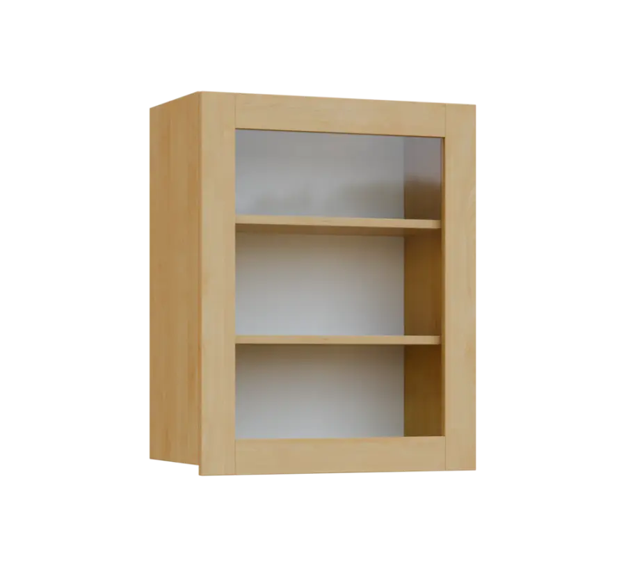 SIH - 6S horní skříňka, 1-dveřová, prosklená, pravá, 750x600x300, javor horský