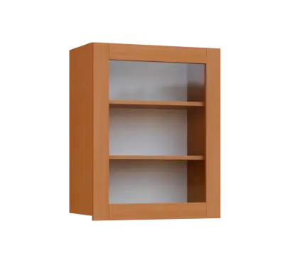 SIH - 6S horní skříňka, 1-dveřová, prosklená, pravá, 750x600x300, buk royal