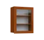 SIH - 6S horní skříňka, 1-dveřová, prosklená, pravá, 750x600x300, olše jantar