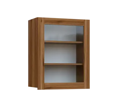 SIH - 6S horní skříňka, 1-dveřová, prosklená, pravá, 750x600x300, ořech světlý