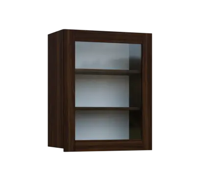 SIH - 6S horní skříňka, 1-dveřová, prosklená, pravá, 750x600x300, ořech královský
