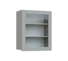 SIH - 6S horní skříňka, 1-dveřová, prosklená, pravá, 750x600x300, šedá