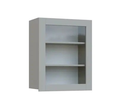 SIH - 6S horní skříňka, 1-dveřová, prosklená, pravá, 750x600x300, šedá