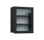 SIH - 6S horní skříňka, 1-dveřová, prosklená, pravá, 750x600x300, antracit