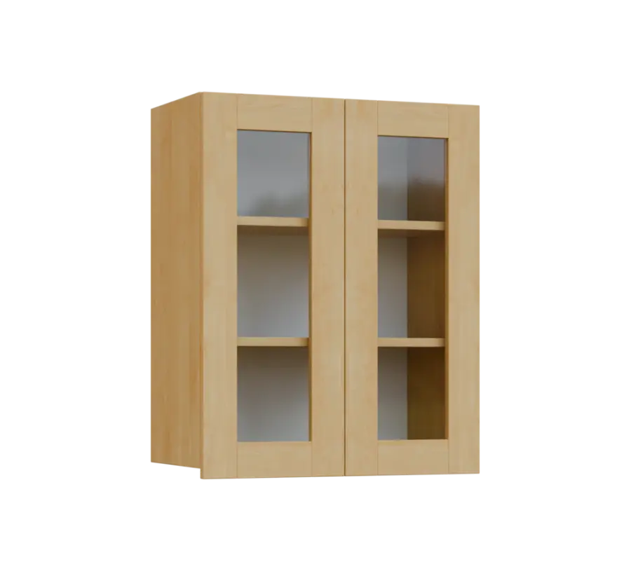 SIH - 6S2 horní skříňka, 2-dveřová, prosklená, 750x600x300, javor horský