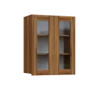 SIH - 6S2 horní skříňka, 2-dveřová, prosklená, 750x600x300, ořech světlý