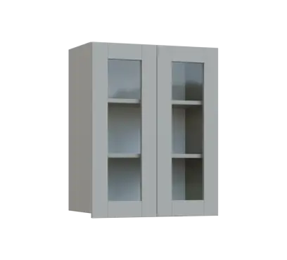 SIH - 6S2 horní skříňka, 2-dveřová, prosklená, 750x600x300, šedá
