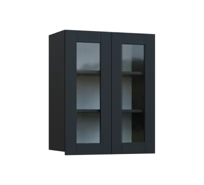 SIH - 6S2 horní skříňka, 2-dveřová, prosklená, 750x600x300, antracit