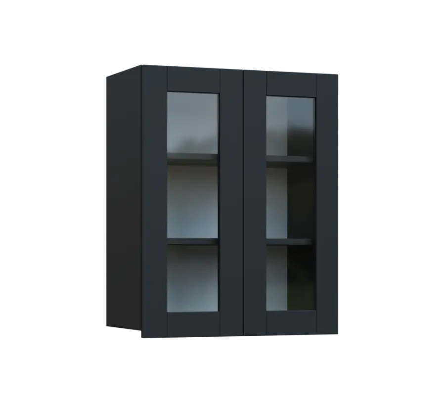 SIH - 6S2 horní skříňka, 2-dveřová, prosklená, 750x600x300, antracit