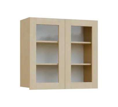 SIH - 8S horní skříňka, 2-dveřová, prosklená, 750x800x300, bříza světlá