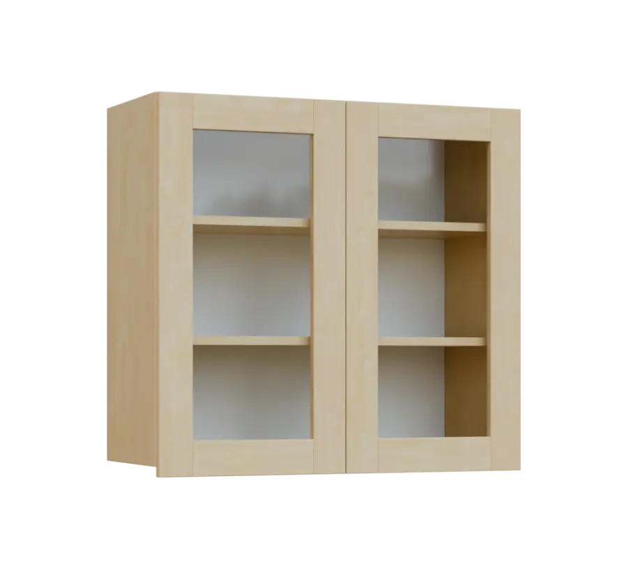 SIH - 8S horní skříňka, 2-dveřová, prosklená, 750x800x300, bříza světlá