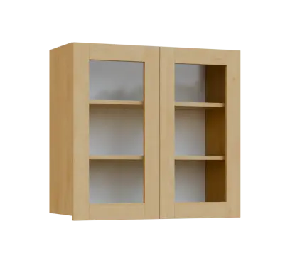 SIH - 8S horní skříňka, 2-dveřová, prosklená, 750x800x300, javor horský