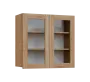 SIH - 8S horní skříňka, 2-dveřová, prosklená, 750x800x300, dub bardolino