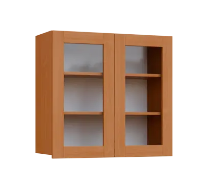 SIH - 8S horní skříňka, 2-dveřová, prosklená, 750x800x300, buk royal