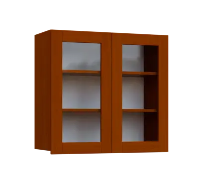 SIH - 8S horní skříňka, 2-dveřová, prosklená, 750x800x300, třešeň šumavská