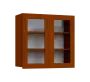 SIH - 8S horní skříňka, 2-dveřová, prosklená, 750x800x300, třešeň šumavská