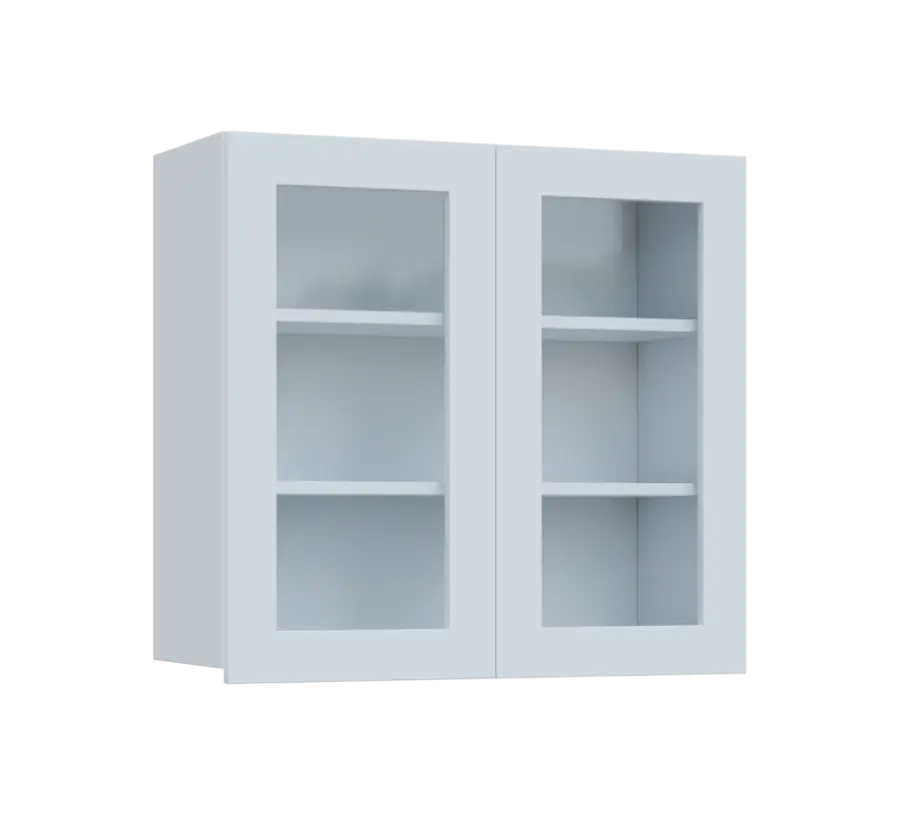 SIH - 8S horní skříňka, 2-dveřová, prosklená, 750x800x300, bílá