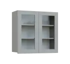 SIH - 8S horní skříňka, 2-dveřová, prosklená, 750x800x300, šedá