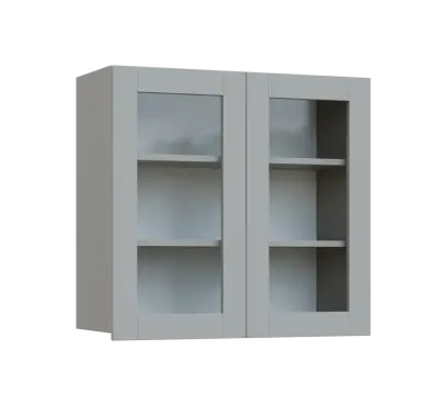 SIH - 8S horní skříňka, 2-dveřová, prosklená, 750x800x300, šedá