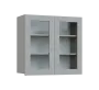 SIH - 8S horní skříňka, 2-dveřová, prosklená, 750x800x300, šedá