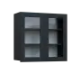 SIH - 8S horní skříňka, 2-dveřová, prosklená, 750x800x300, antracit