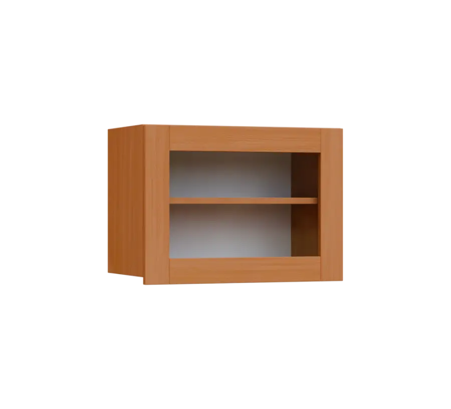 SIHV - 64S horní skříňka, výklop, prosklená, 434x600x300, buk royal