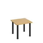 G-43 Konferenční stolek 600 x 600 mm, deska 25 mm, javor horský / nohy černé RAL9005