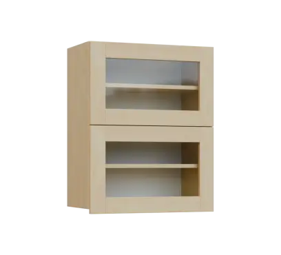 SIHVV - 6S horní skříňka, 2 výklopy, prosklená, 750x600x300, bříza světlá