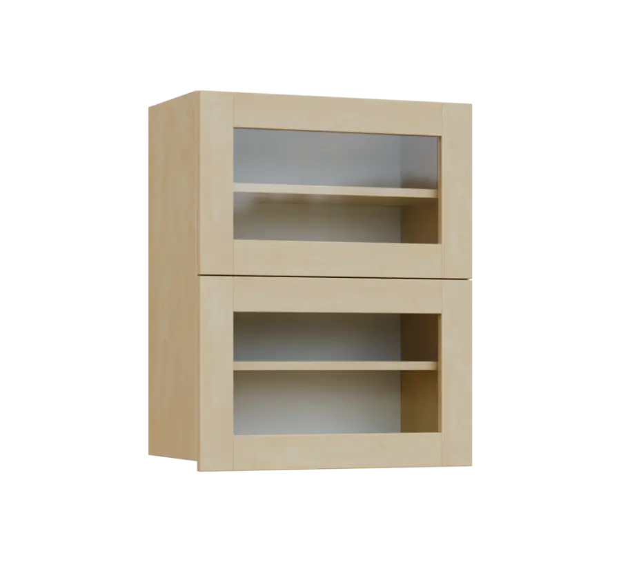 SIHVV - 6S horní skříňka, 2 výklopy, prosklená, 750x600x300, bříza světlá