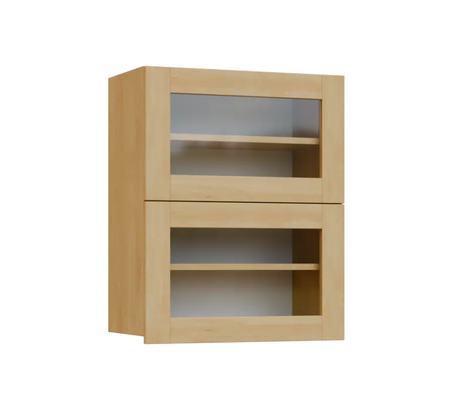 SIHVV - 6S horní skříňka, 2 výklopy, prosklená, 750x600x300, javor horský