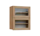 SIHVV - 6S horní skříňka, 2 výklopy, prosklená, 750x600x300, dub bardolino