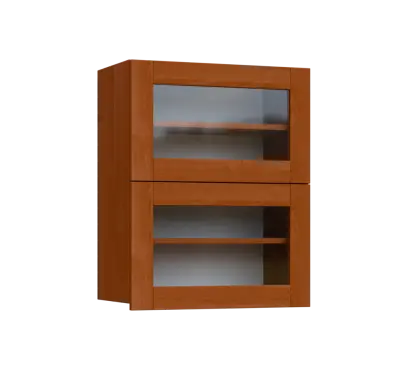 SIHVV - 6S horní skříňka, 2 výklopy, prosklená, 750x600x300, olše jantar SIHVV - 6S horní skříňka, 2 výklopy, prosklená, 750x600x300, olše jantar