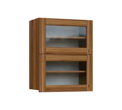 SIHVV - 6S horní skříňka, 2 výklopy, prosklená, 750x600x300, ořech světlý SIHVV - 6S horní skříňka, 2 výklopy, prosklená, 750x600x300, ořech světlý