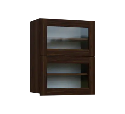 SIHVV - 6S horní skříňka, 2 výklopy, prosklená, 750x600x300, ořech královský SIHVV - 6S horní skříňka, 2 výklopy, prosklená, 750x600x300, ořech královský