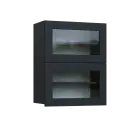 SIHVV - 6S horní skříňka, 2 výklopy, prosklená, 750x600x300, antracit
