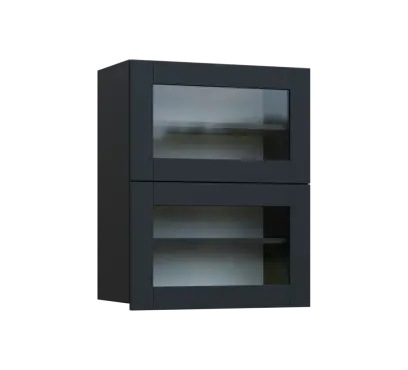 SIHVV - 6S horní skříňka, 2 výklopy, prosklená, 750x600x300, antracit SIHVV - 6S horní skříňka, 2 výklopy, prosklená, 750x600x300, antracit