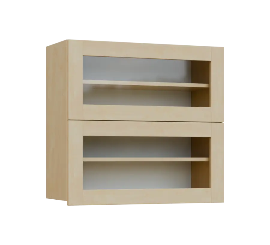 SIHVV - 8S horní skříňka, 2 výklopy, prosklená, 750x800x300, bříza světlá