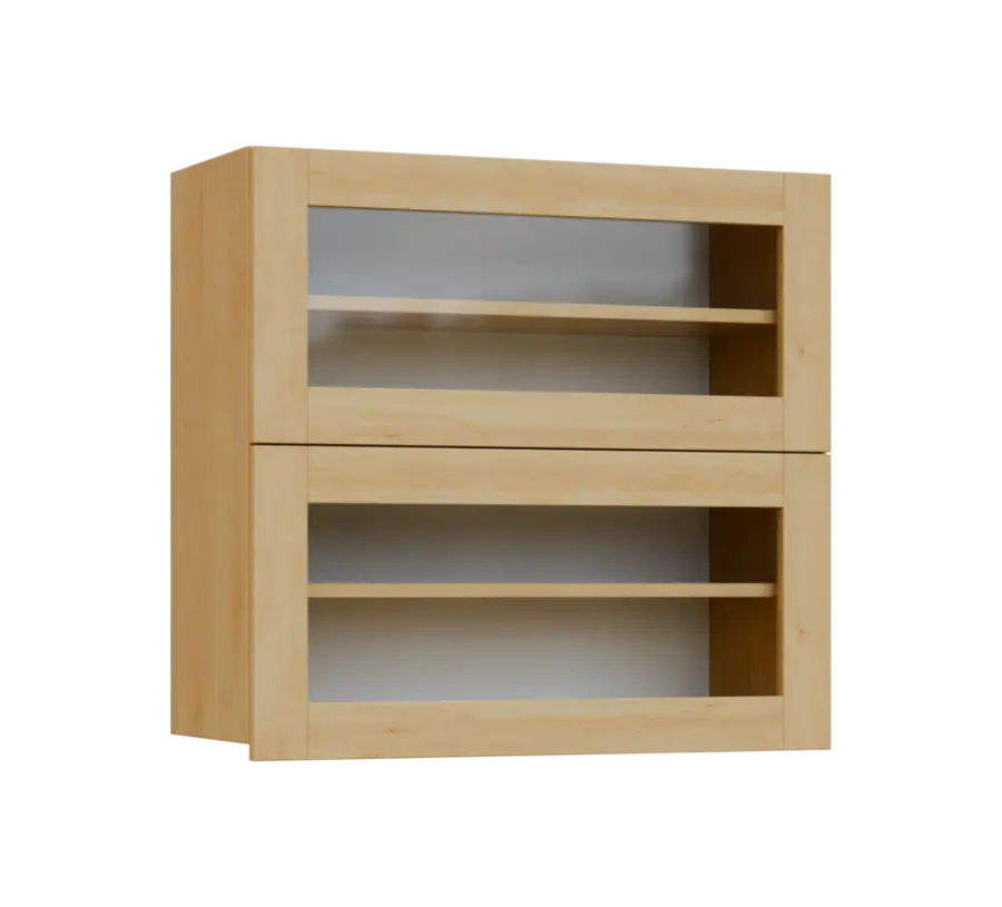 SIHVV - 8S horní skříňka, 2 výklopy, prosklená, 750x800x300, javor horský