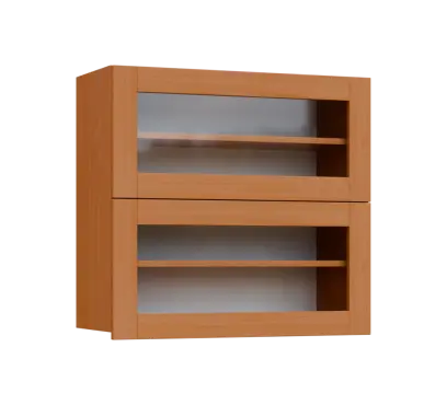SIHVV - 8S horní skříňka, 2 výklopy, prosklená, 750x800x300, buk royal