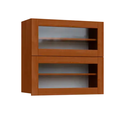 SIHVV - 8S horní skříňka, 2 výklopy, prosklená, 750x800x300, olše jantar SIHVV - 8S horní skříňka, 2 výklopy, prosklená, 750x800x300, olše jantar