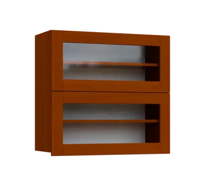 SIHVV - 8S horní skříňka, 2 výklopy, prosklená, 750x800x300, třešeň šumavská SIHVV - 8S horní skříňka, 2 výklopy, prosklená, 750x800x300, třešeň šumavská