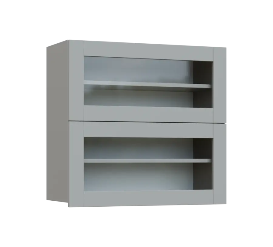 SIHVV - 8S horní skříňka, 2 výklopy, prosklená, 750x800x300, šedá