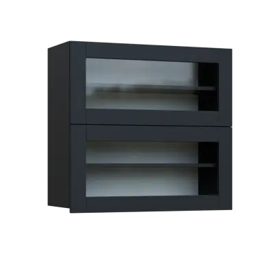 SIHVV - 8S horní skříňka, 2 výklopy, prosklená, 750x800x300, antracit