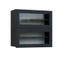 SIHVV - 8S horní skříňka, 2 výklopy, prosklená, 750x800x300, antracit